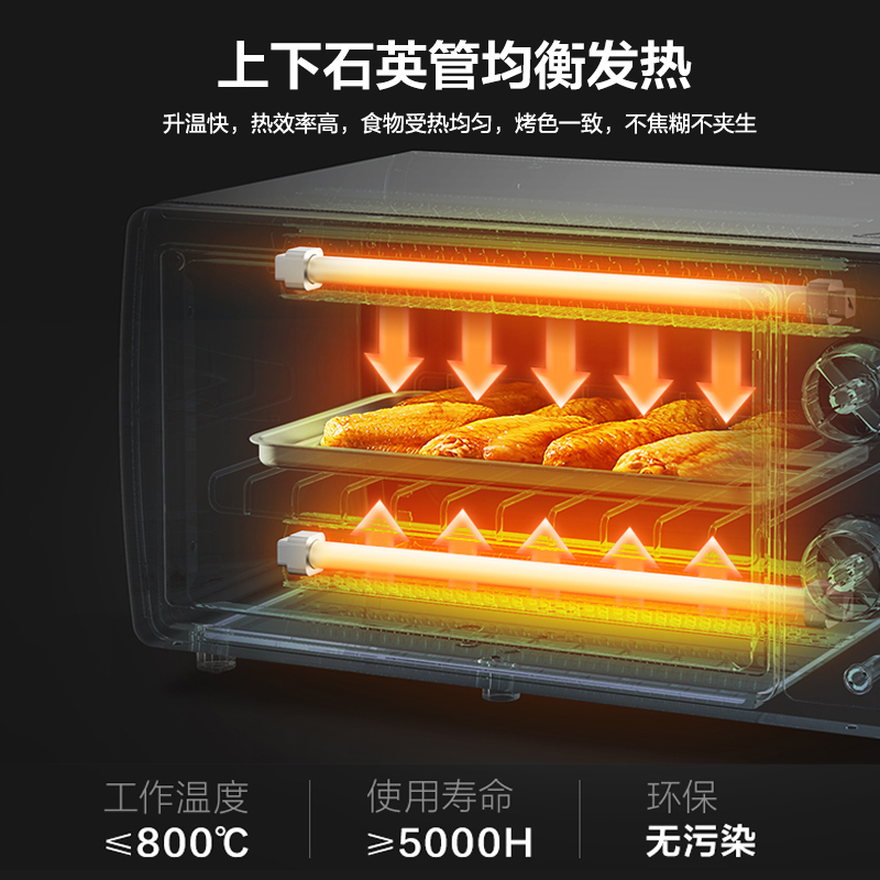 美的家用小型电烤箱10升迷你烘焙机 美的好朋友电烤箱
