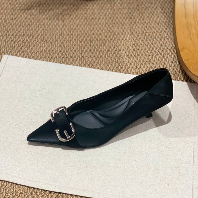 2026春季爆款法式尖头玛丽珍鞋女深口黑色金属扣粗跟百搭气质单鞋,淘宝优惠券,粉丝福利购,淘宝优惠卷