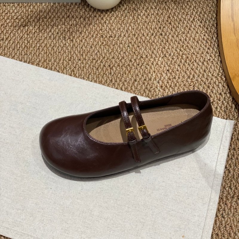 2026春季爆款法式复古风一字扣玛丽珍鞋女圆头平底真皮百搭单鞋女,淘宝优惠券,粉丝福利购,淘宝优惠卷