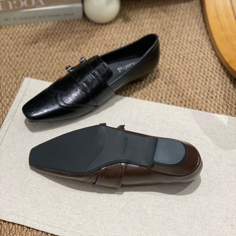 2026春季爆款英伦风方头深口单鞋女低跟粗跟皮带扣一脚蹬乐福鞋女,淘宝优惠券,粉丝福利购,淘宝优惠卷