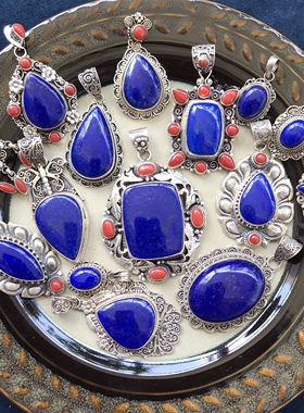 拉丝纯银吊坠大气百搭尼泊尔手工