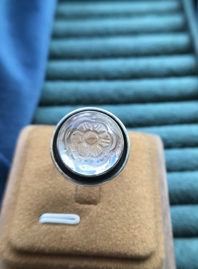 凉玥 简约大气蓝托帕石白水晶黄水晶紫水晶拉长月光石925纯银戒指