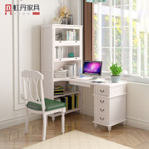 American Solid Wood Corner Desk Dust-Proof Bookcase Bookcase Bookcase Home Solid Wood Writing Desk Bookcase Bookcase Combination