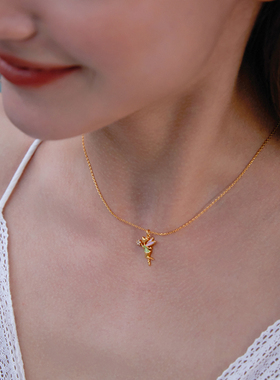 小众设计Tinkerbell小精灵项链