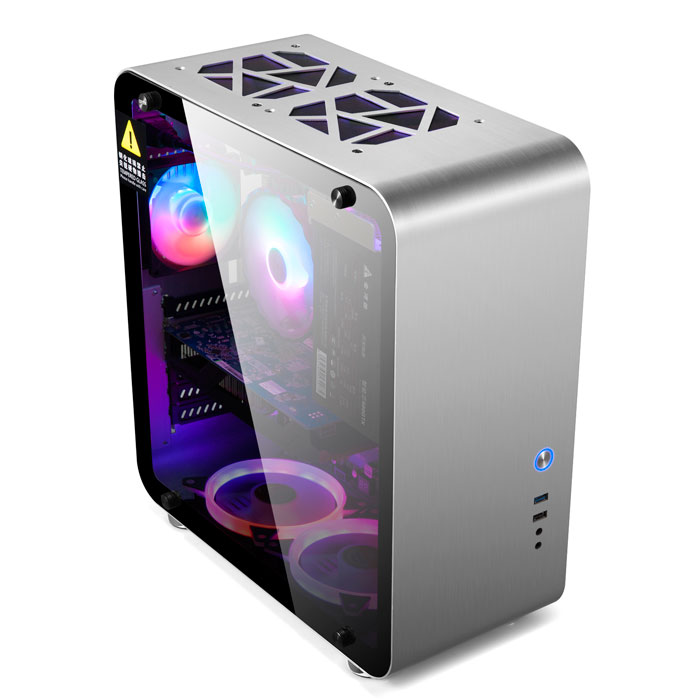 铝合金机箱 ATX 桌面水冷机箱全铝侧透钢化玻璃 Mate4 美铝 金河田 铝合金机箱 ATX 桌面水冷机箱全铝侧透钢化玻璃 Mate4 美铝 金河田