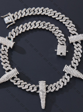 欧美潮款黑豹气质百搭项链