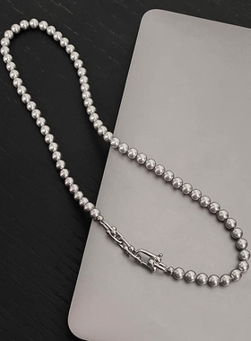 雨琦铜圆珠链珍珠项链配饰项链