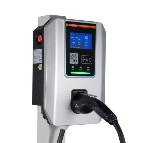 电动汽车充电桩7KW 安科瑞AEV-AC007D 交流落地式扫码充刷卡充电 - 图1