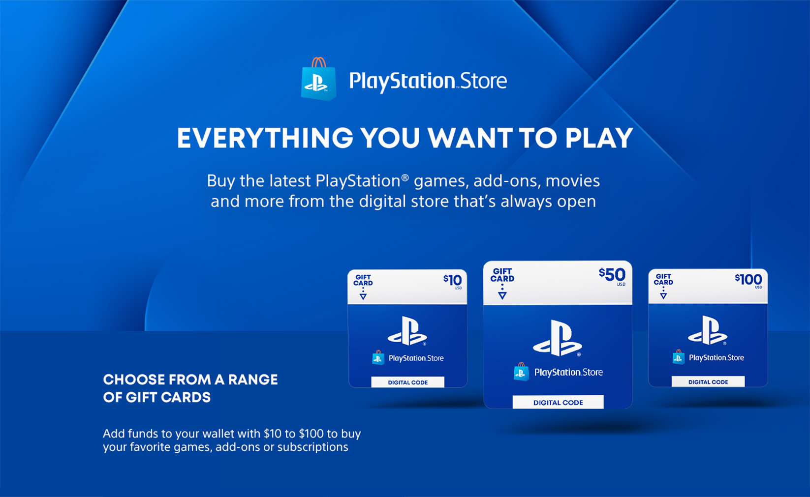 USD70 PlayStation Store Gift Card SONY美服PSN充值点卡PS4/PS5 - 图0