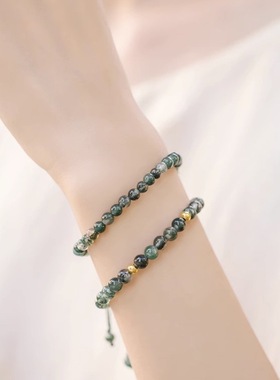 2025国风手链手工饰品水草绿色转