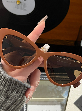 网红个性女高级感猫眼防晒太阳镜