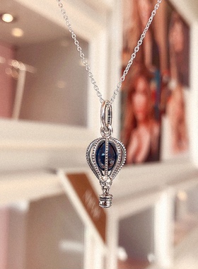 潘多拉热气球纯银女项链