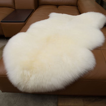 pure wool rug bedroom wool sofa cushion European style floating window cushion bedside rug fur integrated sheep leather cushion