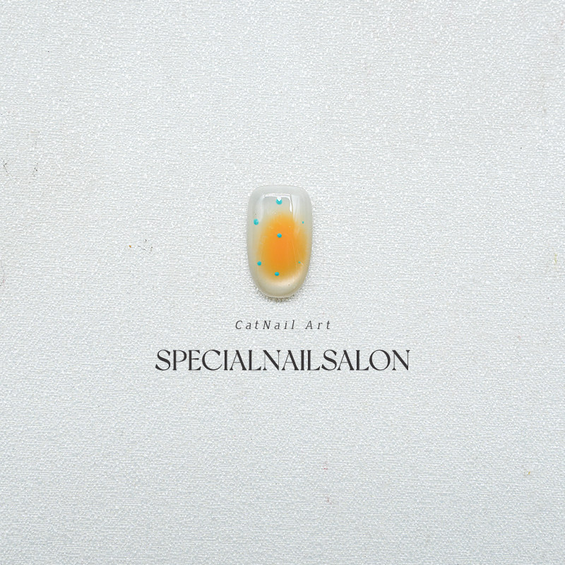 【海盐橘子】纯手工穿戴甲春夏新款手绘波点晕染猫眼显白美甲贴片,淘宝优惠券,粉丝福利购,淘宝优惠卷
