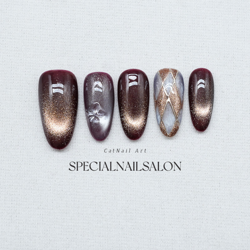 【旧时格影】纯手工穿戴甲秋冬气质复古格纹高级感个性小众美甲片,淘宝优惠券,粉丝福利购,淘宝优惠卷