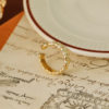 Fashionable and personalized off-white drip glaze braided ring opening