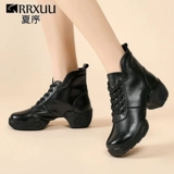 Кожаные спортивные танцующие современные сапоги, из натуральной кожи, мягкая подошва