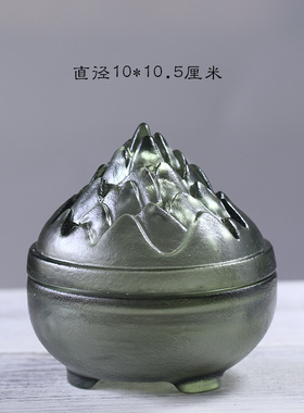 琉璃博山熏香炉盘香香座摆件