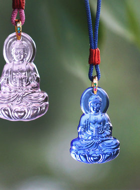 琉璃彩绘药师佛吊坠挂件男女通用