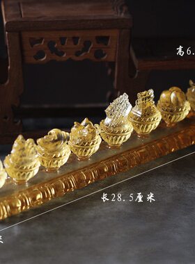 琉璃居家客厅寺庙佛前供奉摆件