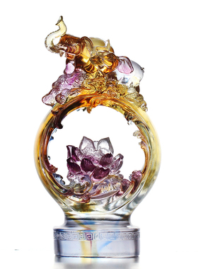 吉祥琉璃献瑞风水居家实用工艺品