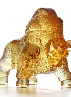 古法琉璃招财居家拓荒牛工艺品