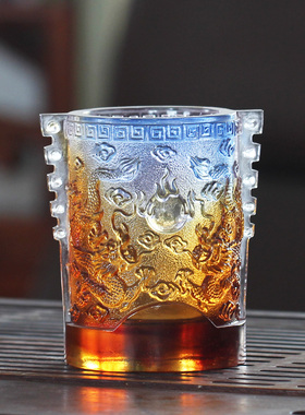 琉璃蒸蒸日上龙笔筒摆件居家客厅老板办公桌面摆放商务定制礼品