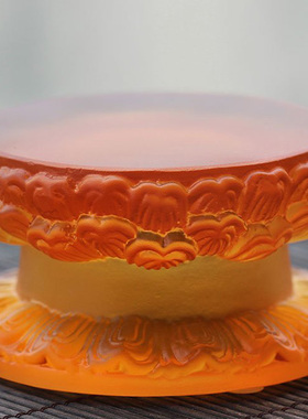 室内古法琉璃发光加高圆形佛像