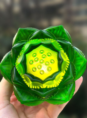 琉璃莲花供灯佛具摆件居家寺庙桌面摆放供奉礼佛佛前用品莲花灯