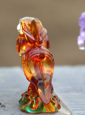 琉璃祥瑞生肖兔子摆件