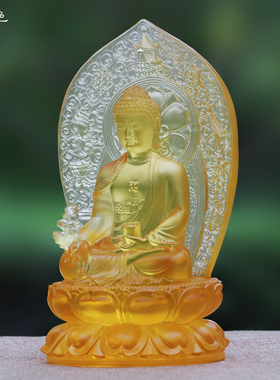 【非遗真琉璃背板药师佛】