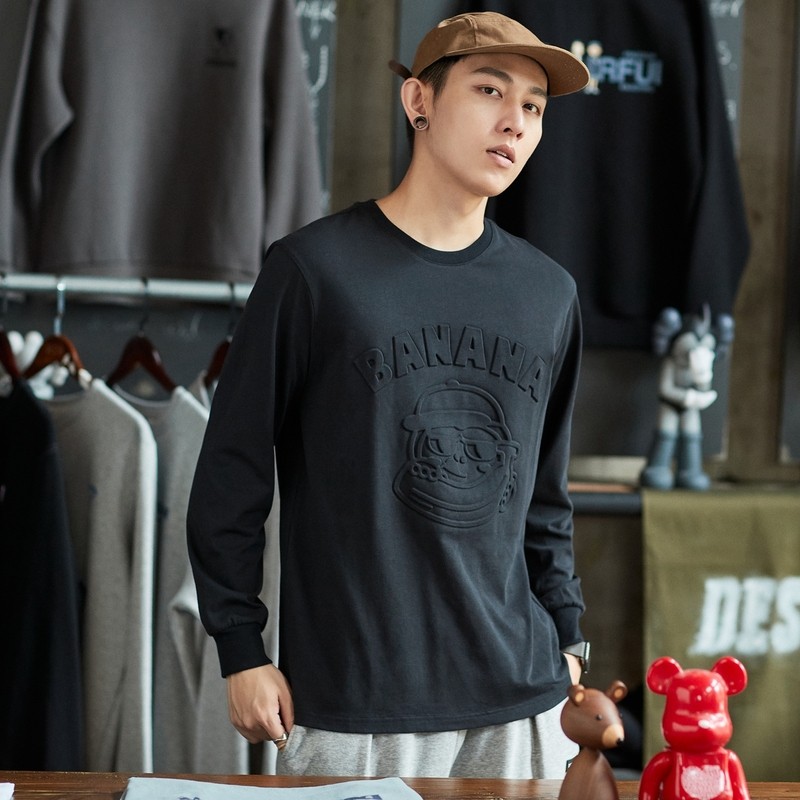 唐狮长袖t恤2021秋季新款打底衫 唐狮喜之乐T恤