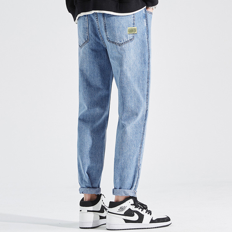唐狮2022年春装新款男宽松w休闲裤 唐狮喜之乐牛仔裤