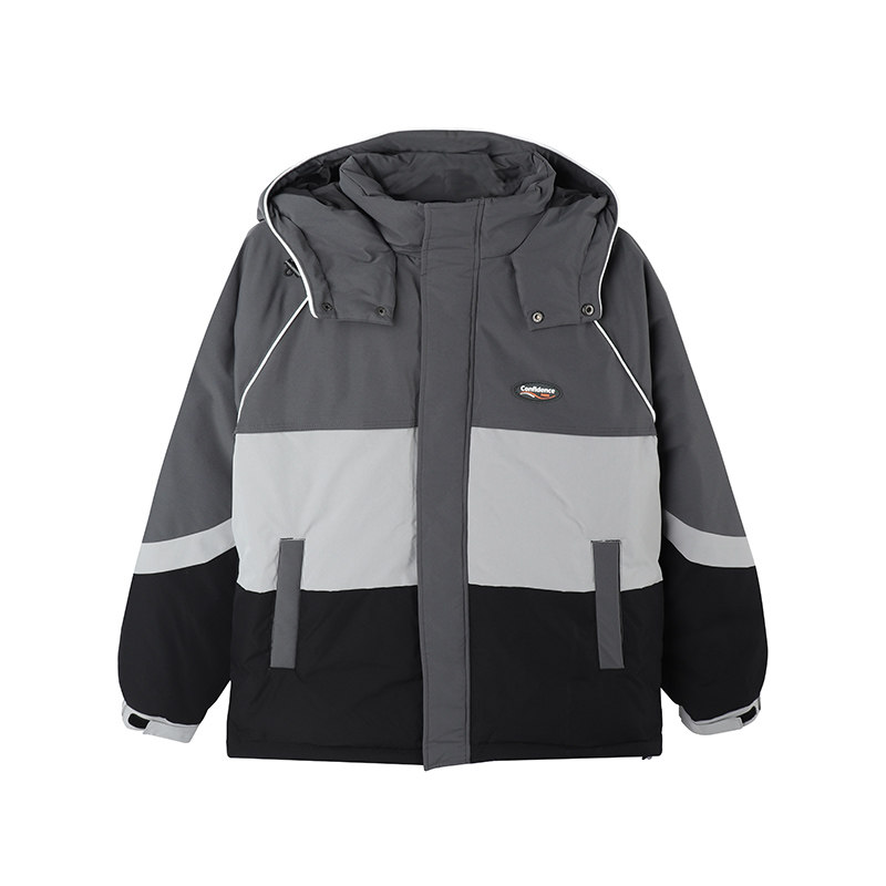 唐狮情侣装拼接羽绒服男女2021冬季 唐狮喜之乐羽绒服