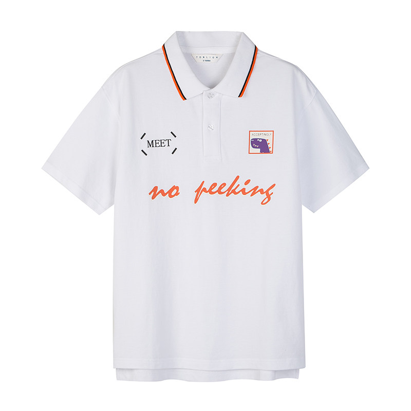 唐狮2020夏新款情侣装短袖潮polo衫 唐狮喜之乐Polo衫