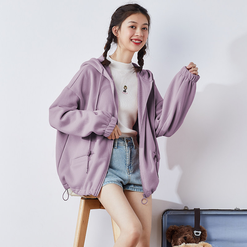 唐狮2021春秋新款韩版宽松连帽卫衣 唐狮喜之乐短外套