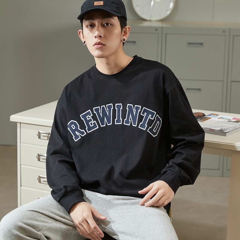 唐狮2022春季新款长袖t恤男打底衫 唐狮喜之乐T恤