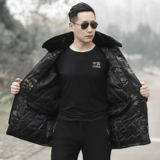 Камуфляжное длинное водонепроницаемое пальто, удерживающий тепло пуховик, увеличенная толщина, средней длины