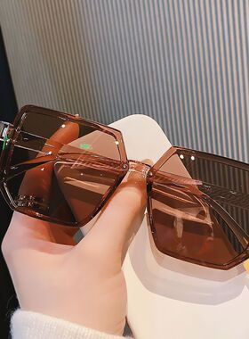 韩版个性多边形太阳镜女偏光镜简约休闲款墨镜男士潮防紫外线眼睛