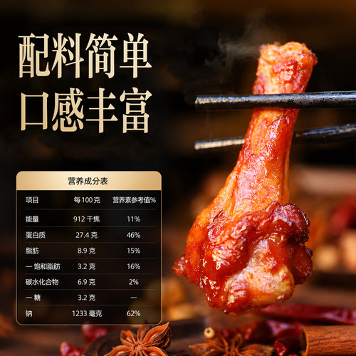 啃馋你奥尔良鸭翅根熟食鸭翅根开袋即食休闲小吃解馋零食独立包装 - 图3