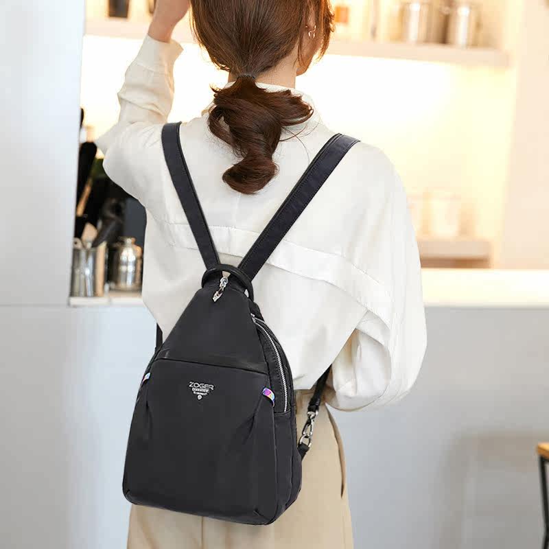 2020新款帆布女士胸包多功能包包 踏步双肩背包