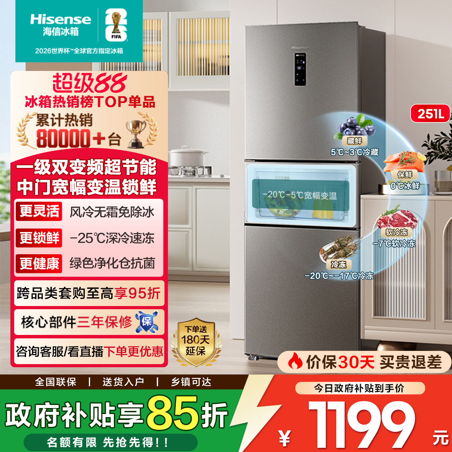 海信BCD-256E3SRNKD冰箱