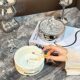Cheese ceramic ashtray with lid Nordic personality trend light luxury home high-end living room office ashtray
