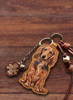 金毛犬宠物特殊纪念品高档PU皮