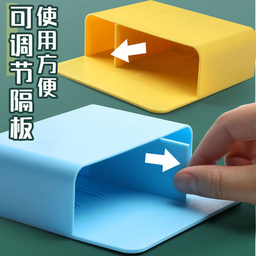 磁性白板笔收纳盒可挂可吸式笔筒粉笔板擦收纳盒黑板壁挂大容量磁吸笔盒挂白板上墙贴放粉笔的盒子装笔悬挂式 - 图2