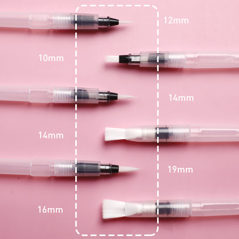 自来水笔注水式储灌水软头毛笔水粉固体水彩颜料画笔工具大容量套装勾线笔美术学生绘画专用手绘练字水溶画刷 - 图3