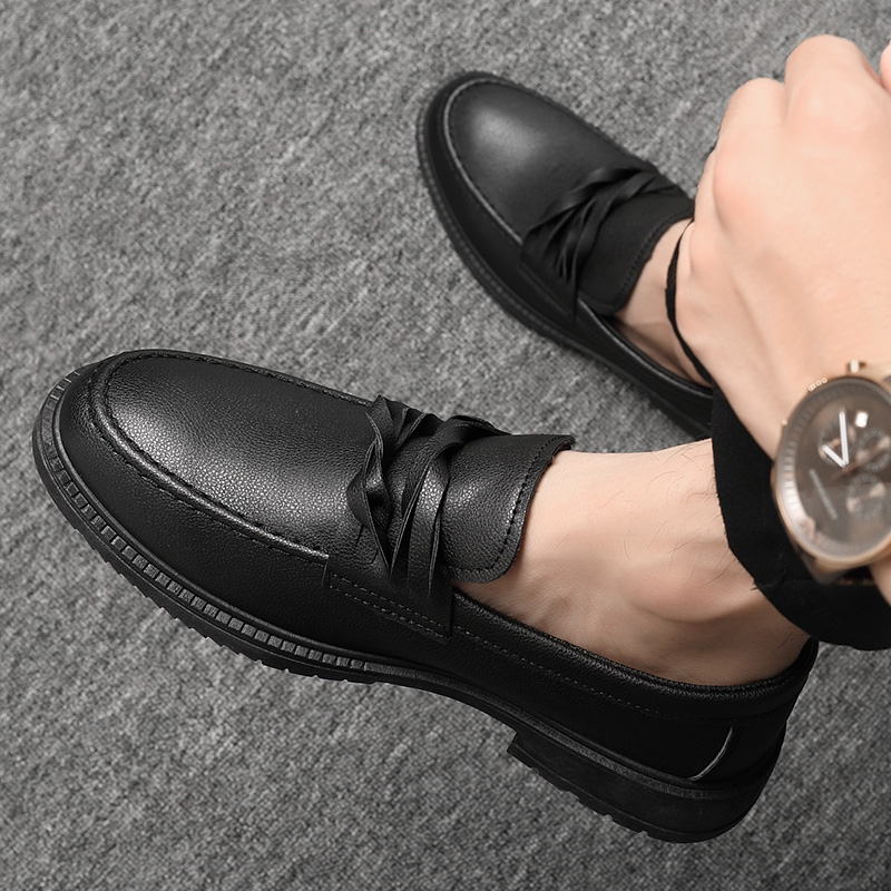 秋季乐福鞋男豆豆英伦商务休闲鞋一脚蹬皮鞋青年透气正装懒人男鞋,淘宝优惠券,粉丝福利购,淘宝优惠卷