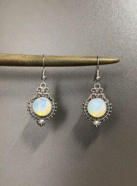 Vintage古着 Glazed moonlight耳饰