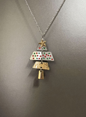 Vintage古着 Colorful Christmas项链