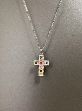 Vintage古着 Rainbow Cross项链